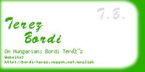 terez bordi business card